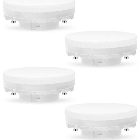 YMYNY GX53 LED Bulbs, 7W 3000K Warm White Non-Dimmable Gx53 Lighting No Flicker Replaces 50W Halogen Bulbs GX5.3 or CFL 9W 13W Lamp 560 Lumens Angle 120 Degrees Pack of 4