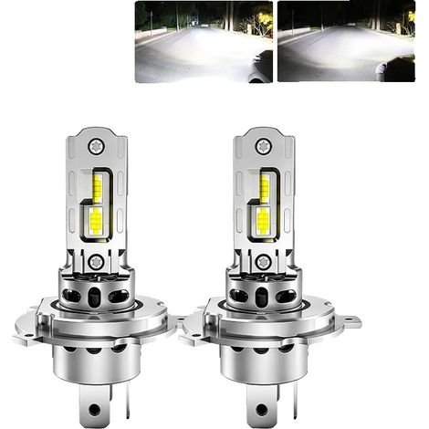Bombillas LED para faros de coche, patrón de haz perfecto, ventilador de refrigeración turbo, H4 con ventilador (1/2)