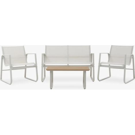 Orion91official ® - 4-seater garden furniture set 2 sofas + 2 armchairs + 1 coffee table Beige color - spacesorion91 (1/5)