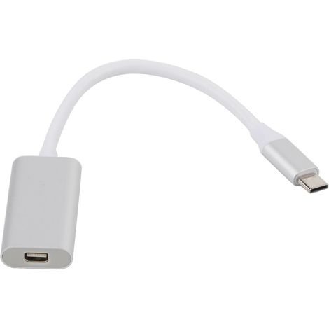 USB-C-auf-Mini-DisplayPort-3.1-Adapter für MacBook, silberner Konverter (1/5)