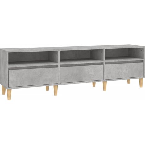 Mueble TV multimedia estantería para televisión buffet para televisión comedor salón dormitorio 150 x 30 x 44,5 cm madera contrachapada gris 020025978