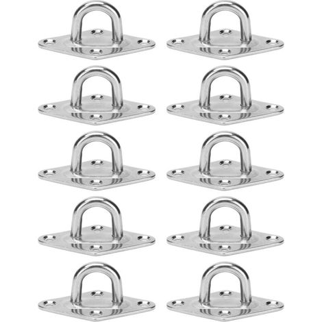 Ulisem10 Stück robuste Aufhängehaken aus Edelstahl 316, geeignet für die Installation im Innen- und Außenbereich an verschiedenen Stellen (5 mm)