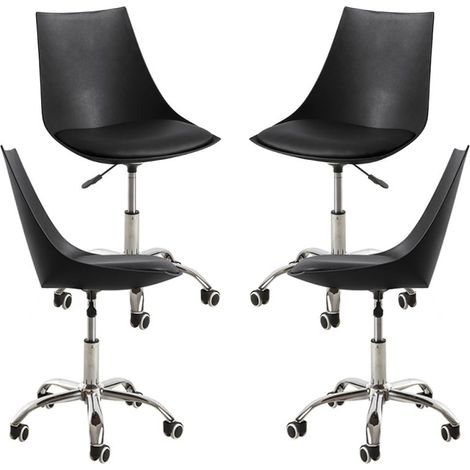 Packs Sillas - Pack 4 Sillas Blok Office - Negro (1/3)