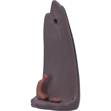 Brûleur d'encens à reflux en céramique pour bâtonnets de bois de santal, support décoratif pour l'aromathérapie et le jardin. (1/5)
