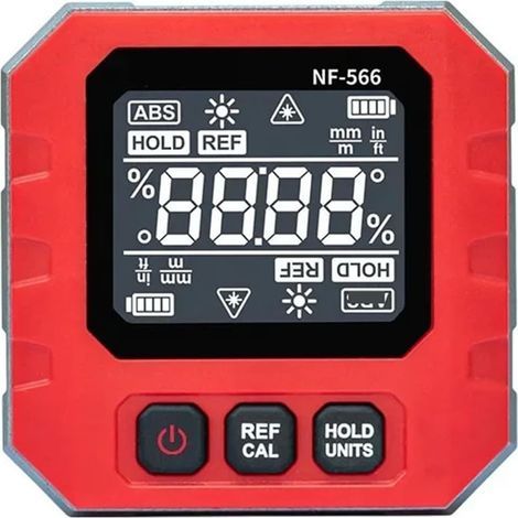 Inclinomètre numérique NF-566S, rapporteur d'angle, mini niveau à bulle magnétique, mesure de précision, jauge d'angle avec dos(NF-566S)
