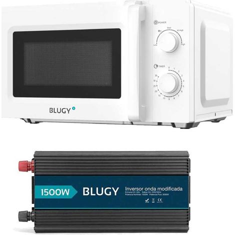 Blugy Pack microondas 20 litros + inversor de 1500W, 24V, autocaravana, camper, van (1/5)