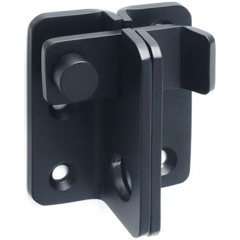 Serrure rotative en acier inoxydable noir mat. Dimensions : 52 mm x 62 mm. Convient aux portes, fenêtres et armoires. Améliore la sécurité. (1/3)
