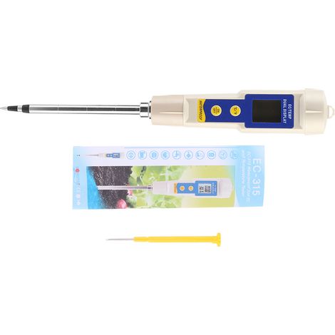 Mini testeur numérique portable de conductivité électrique (EC) et de salinité du sol pour plantes d'intérieur et d'extérieur (jardin, ferme, pelouse). (1/5)