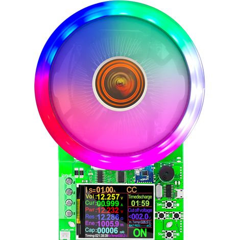 Elektronischer Lasttester 180W 200V 30A, 4-adriges Farbdisplay, Bluetooth, elektronische Regelung (Multimeter)