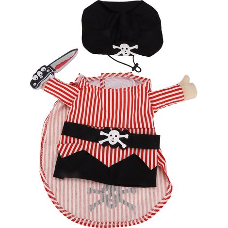 Ensemble de déguisement de pirate pour animaux de compagnie - Fêtes et déguisements amusants - Tenue de cosplay pour animaux de compagnie - Convient aux chiens et aux chats (1/5)
