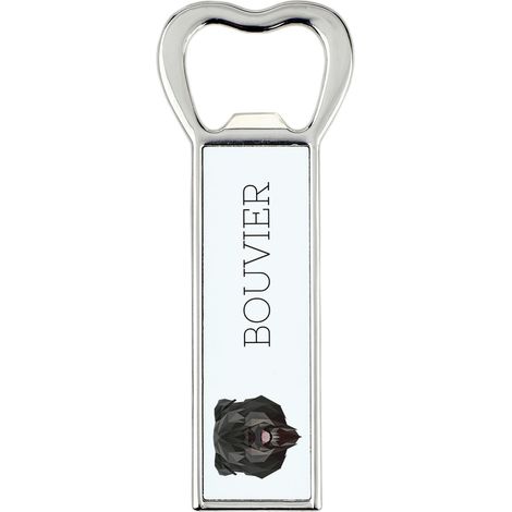 Bouvier des Flandres - apribottiglie con foto e iscrizione per la birra Art-Dog (1/5)
