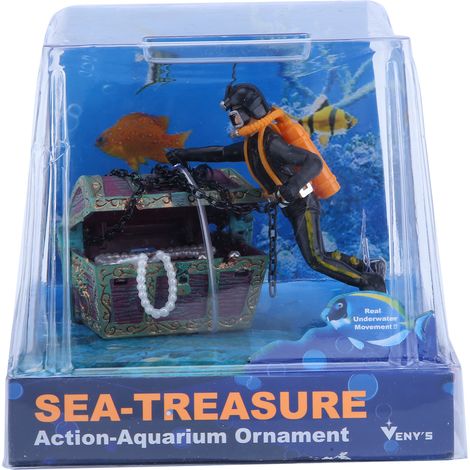 Originelle Aquariumdekoration – Schatzsuchender Taucher für Fische (1/5)