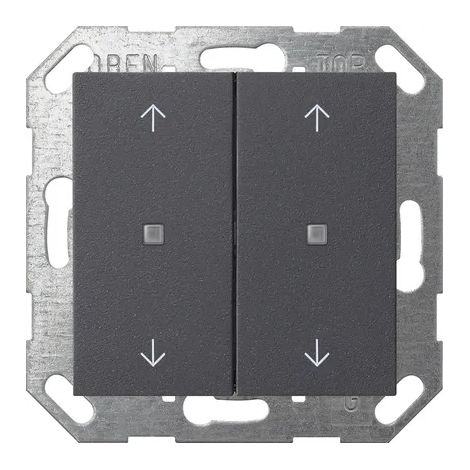 Gira Tasto bilanciere 2f Frecce OneKNX System 55 Antracite [517428], 5174 28
