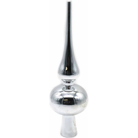 Weihnachtsbaumspitze 20cm Christbaumspitze Tannenbaumspitze Baumschmuck Spitze - silber