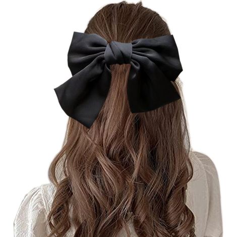 Barrette À Cheveux Nœud En Satin Rose Pour Filles Accessoire Coiffure Quotidien Et Fête 1 Pièce