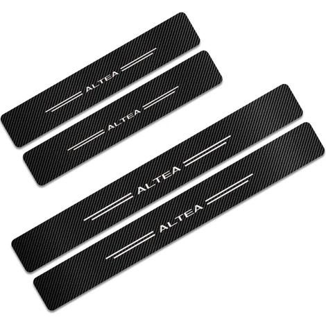 (Pour Altea) Autocollants de seuil de porte imitation fibre de carbone compatibles avec Seat Arona, Ateca, Altea, Exeo, Tarraco, Mii, Toledo, Ibiza, Leon, Alhambra, Arosa et Cordoba. (1/5)