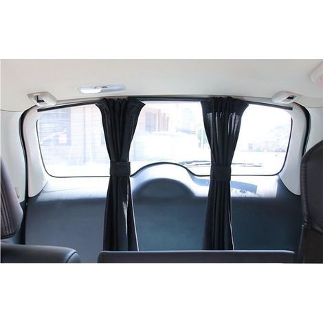 Rideaux de voiture / pare-soleil pour vitres arrière et latérales, confidentialité, protection UV et thermique, assombrit, anti-soleil Noir-Fei Yu (1/3)
