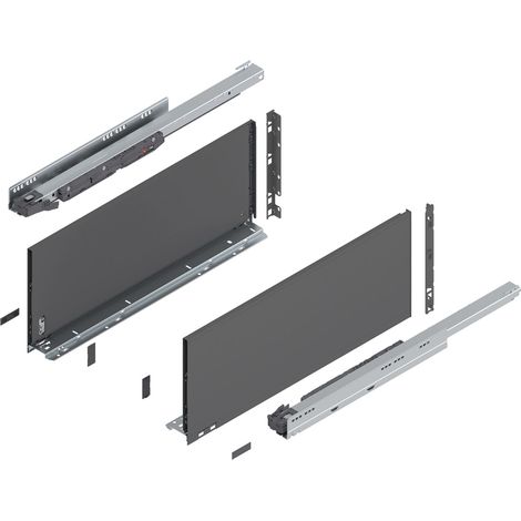 Blum Legrabox pure H F Schubladenschienen Set  1 Paar, 40kg 600mm  Tip On Vollauszug, oriongrau