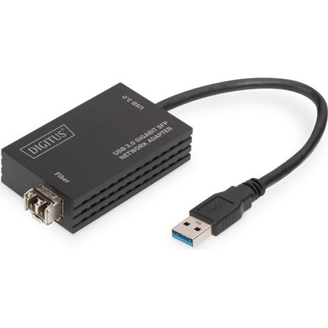 Digitus Computer, Glasfaser, Notebook, USB 3.2 Gen 1 (USB 3.0), Netzwerk Adapter [1x USB - 1x SFP-Sl (1/5)
