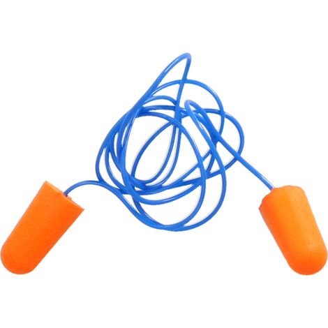 Schaumstoff-Ohrstöpsel-Set, 2 Stöpsel mit Kordel, SNR 31 dB (1/4)