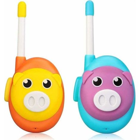 RB616 Talkie Walkie Enfant, Style de Bande Dessinée Facile à Utiliser Jouets pour Tout-Petits Garçon et Fille, Cadeau pour 3-12 Ans Intérieur Fête Extérieure (1 Paire) (1/5)