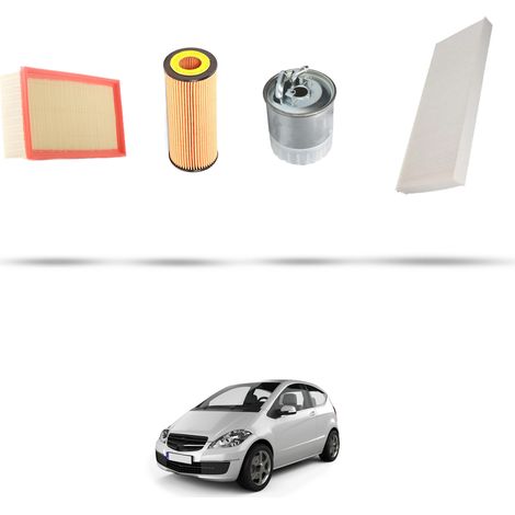 Kit tagliando 3 filtri compatibile con Mercedes Classe A (w169) A200 Cdi 103kw Dal 2004 al 2012 (1/5)