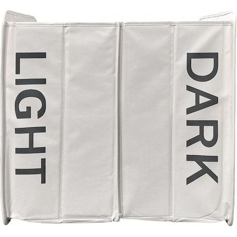 Bac à linge 2 parties blanc et couleurs - DARK LIGHT (1/4)