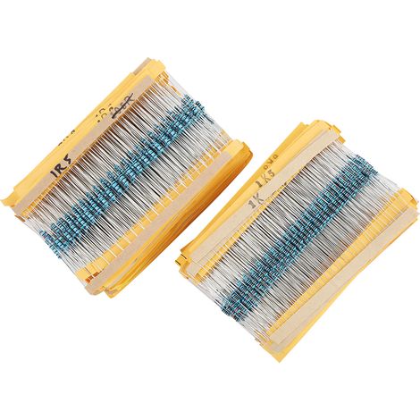 Lot de 2600 résistances à film métallique 1Ω‑3 MΩ pour composants électroniques (1/5)