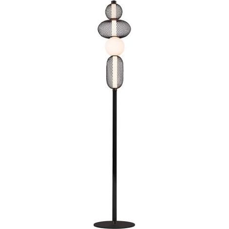 Mimosa Wohnzimmer-Bodenleuchte, schwarz, 20 W, 4000 K, 2200 lm, 155 x 25 x 25 cm