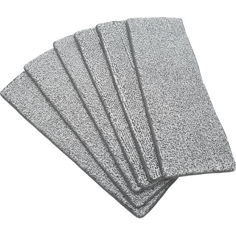 Lot de 6 têtes de balai de rechange lavables en machine, 33 x 12 cm, pour le nettoyage des sols. (1/5)