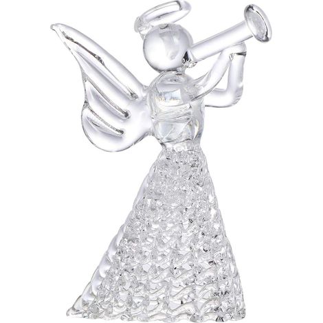 Bougeoir en Verre Cristal Style Européen d'ange, Support de Bougie Décoratif pour Restaurant ou Bureau, Sculpture Élégante et Fonctionnelle (1/5)