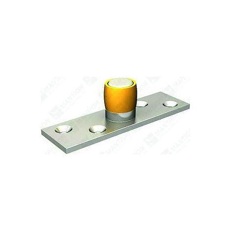 Mantion – Guide du bas 1101 – Acier zingué pour rails en U 30x30mm – Compatible portes coulissantes – Installation facile