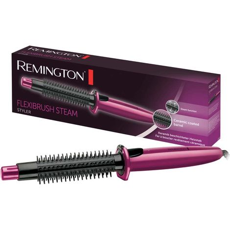 Remington Spazzola Lisciante per Capelli, a Vapore, Liscia e Dona Volume, Spazzola Riscaldata, Rivestimento in Ceramica, Riscaldamento Rapido 60 sec, CB4N (1/4)