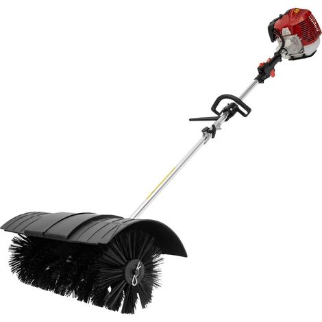 Power Brush Broom 52cc 2.3 HP Petrol Powered Sweeper Gasoline Engine Power Broom Brush Cleaner, Artificial Grass Brush,Rolling Bar Brush,Nylon, 1.7kw