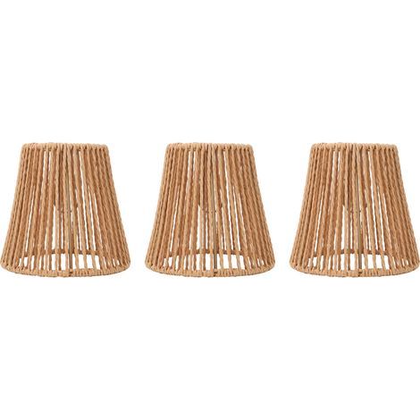 3 abat-jours petits de rechange tissés pour lampadaires, suspensions et lustres (1/5)