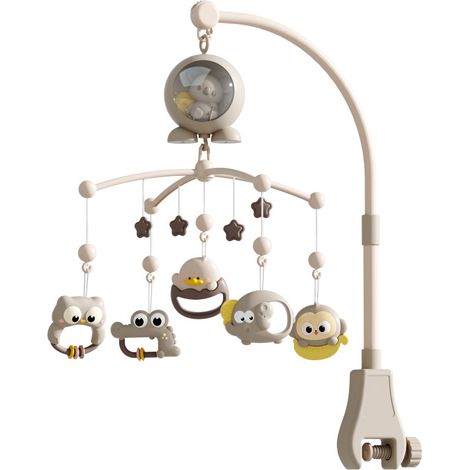 Support Mobile pour Lit Bébé    Amovible et Inclinable  Adapté aux Lits d'enfants, Suspension Carillons éoliens Jouet pour Nouveau-né-464260.8cm (1/4)