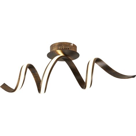 Searchlight Ribbon - Plafonnier semi-encastré à DEL intégré Brun rustique (1/4)