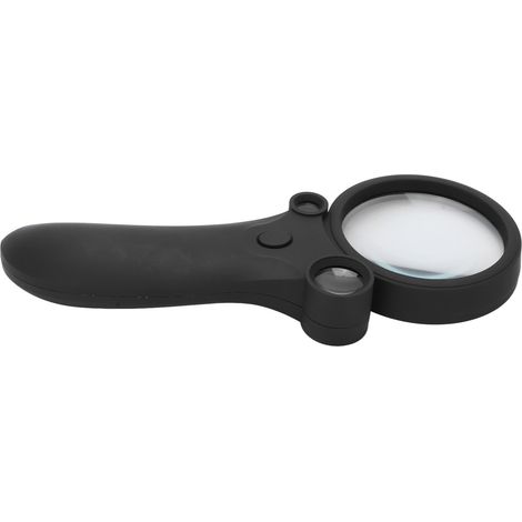 Loupe de poche haute définition TH-600600 avec lentille ronde, grossissement faible, moyen et fort, avec éclairage LED et UV (1/5)