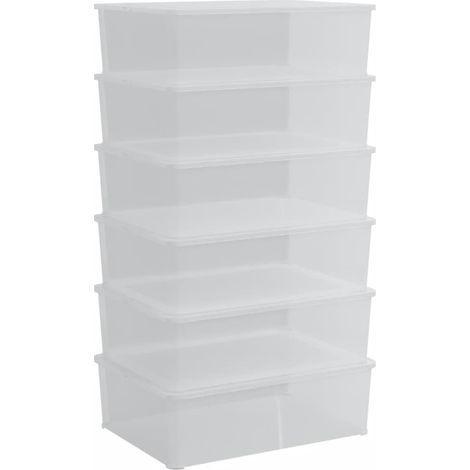 Maison Exclusive - Contenitori in Plastica 6 pz 25 L Impilabili