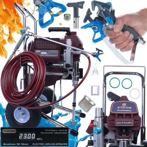 Pompa Airless Zenthril Apex B – 2500W, 20MPa, 3,2L/min  Verniciatura Professionale  Alta Efficienza e Mobilità