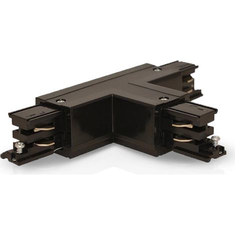 Connecteur Triphase Forme T Circuit Intérieur Gauche Noir Miidex Lighting®