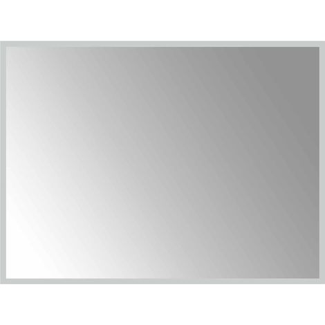 LED Bathroom Mirror Transparent 80 x 60 cm Tempered Glass vidaXL (1/4)