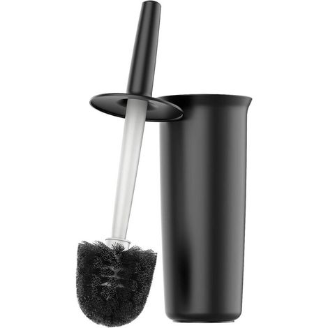 ZOLGINAH Brosse Toilette Brosse WC de Cuvette Toilette et Support pour Salle de Bain – Noir