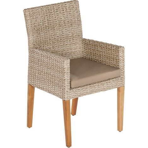 Ranzano Sessel 2er Set Alu/Kunststoffgeflecht/Akazie