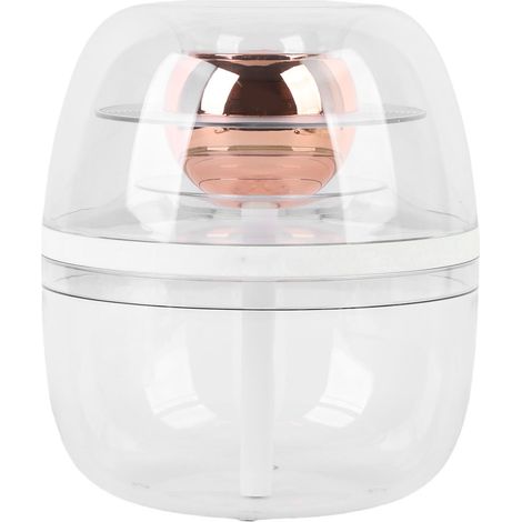 Humidificateur transparent 3L grande capacité, double pulvérisation, silencieux, avec veilleuse douce pour la maison, blanc (1/5)
