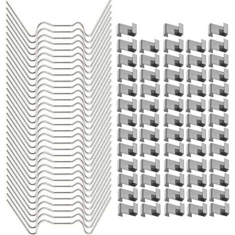 Lot de 150 clips à ressort pour verre de serre. serre. vitrage pour verre. couloirs. serres. vitres de verre. clips de fenêtre Clips de 75 W et 75 clips en Z pour remplacement de verre de serre (1/4)