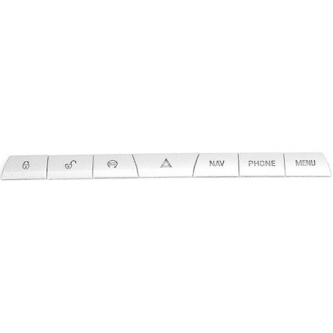 7Pcs Panneau Multimédia Bouton Autocollant Argent Aluminium Alliage pour Jaguar XF 2012-2015, Kit Couvercle Décoratif Intérieur, Accessoire Auto (1/4)