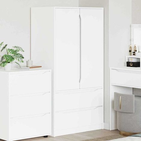 Kleiderschrank mit Tür Weiß 79,5 x 49 x 156 cm Holzwerkstoff