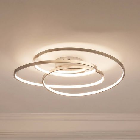 Lindby Lámpara de techo LED 'Joline' en Gris Metal