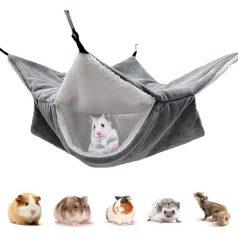 hamac pour rongeurs 34 x 34 cm velours double couche antidérapant pour cochon d'inde hamster lapin furet chinchilla